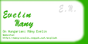 evelin many business card
