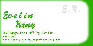evelin many business card